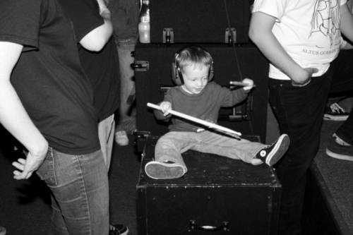 Rock out, little man!