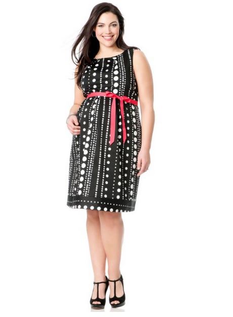 Motherhood Plus Size Empire Waist Maternity Dress
