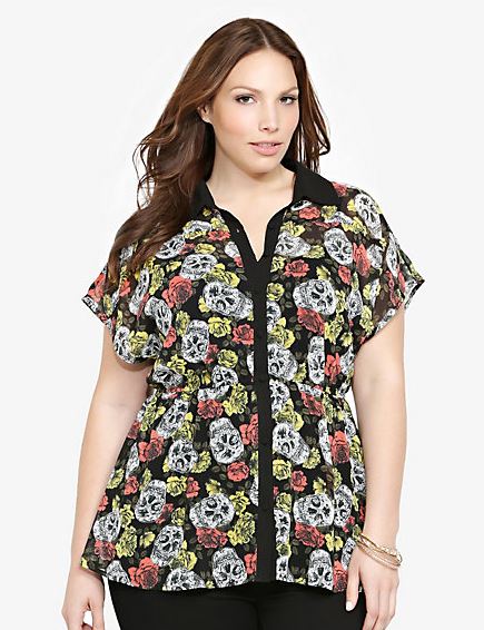 skull and floral