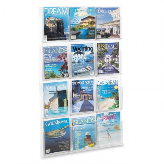 Make a wall of comics with Safco plastic literature displays