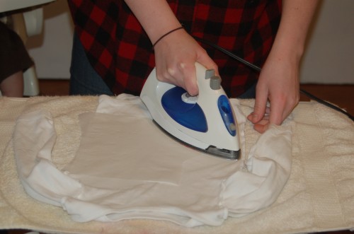 iron onto back