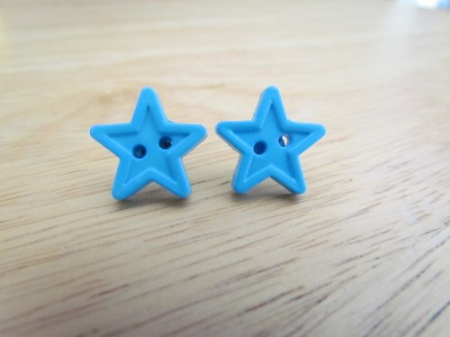 bluestarbuttonearrings