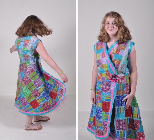 dresshannah - DIY explosion: my teen and I made a dress out of candy wrappers dresshannah