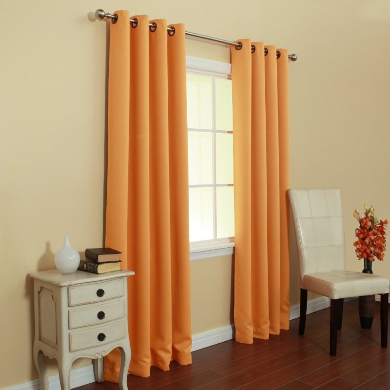 orange drapes