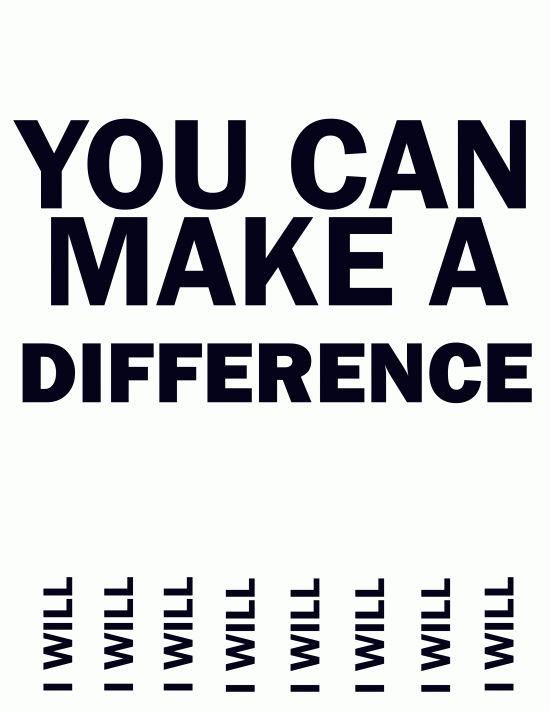 you can make a difference copy