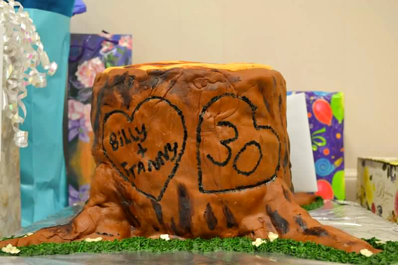 tree stump cake