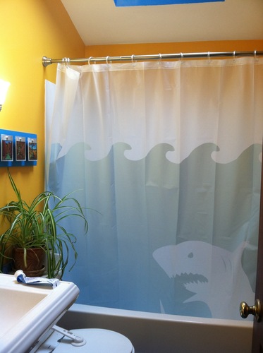 shark shower curtain