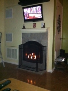 finished fireplace