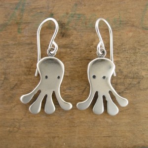 Meet the quadrapus earrings! Ariel loves them so, she's been wearing these every day for a week.