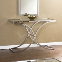 Metal and glass hallway table