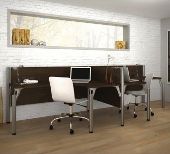 Spouse/partner-friendly dual work station?