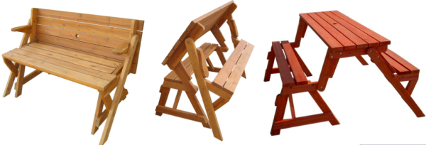 Same thing goes for the Merry Garden Interchangeable Picnic Table and Garden Bench.