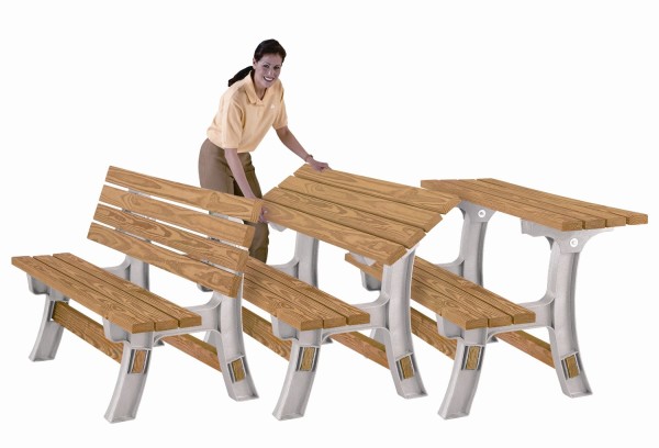The Flip Top BenchTable could sit outside on your patio until you need to bring it in to dine.