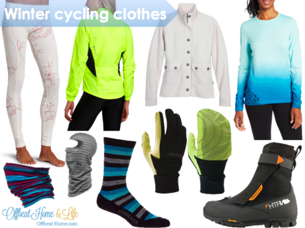 Merino wool long underwear and shirts, safe and rainproof jackets, cycling boots, convertible gloves and more!