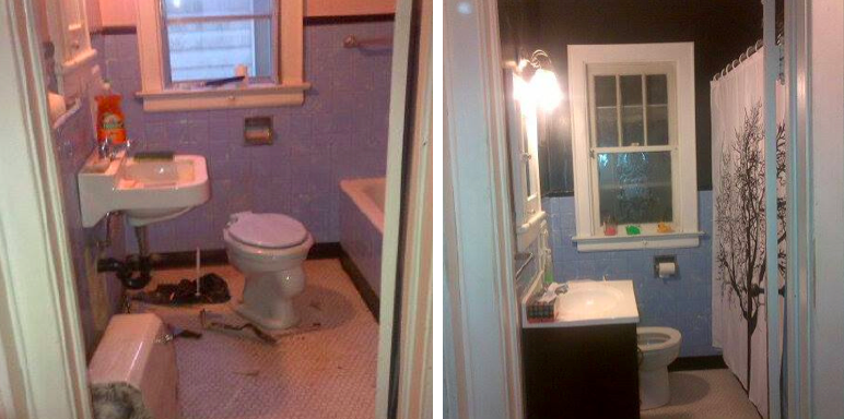 bathroom before and after