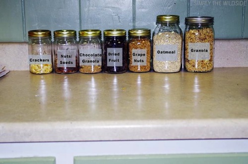 eating healhty jars