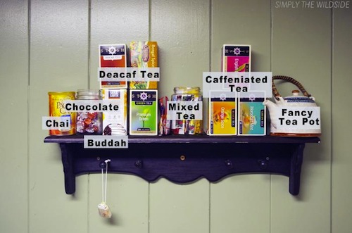 eating healhty tea altar