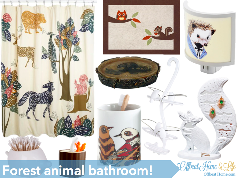 Forest animal-inspired bathroom decor for the wild at home • Offbeat Home &  Life