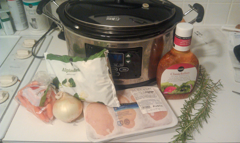 Italian chicken in the  slow cooker ingredients-2