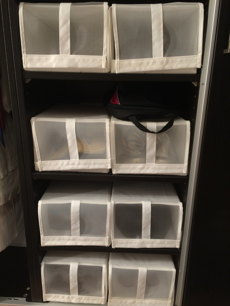 ​​They even have a nice compartment for all my cosplay shoes. Each shelf contain four boxes. Some of the box contain two pairs of shoes if they are not boots.