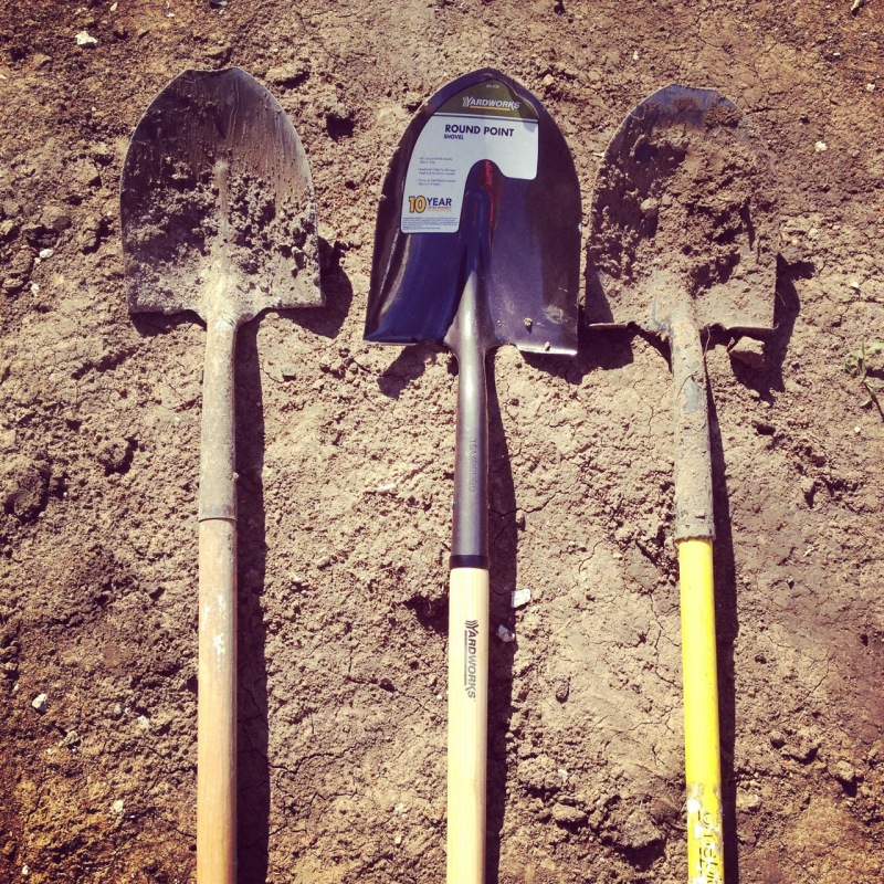 Blunted shovels mean hard work has happened