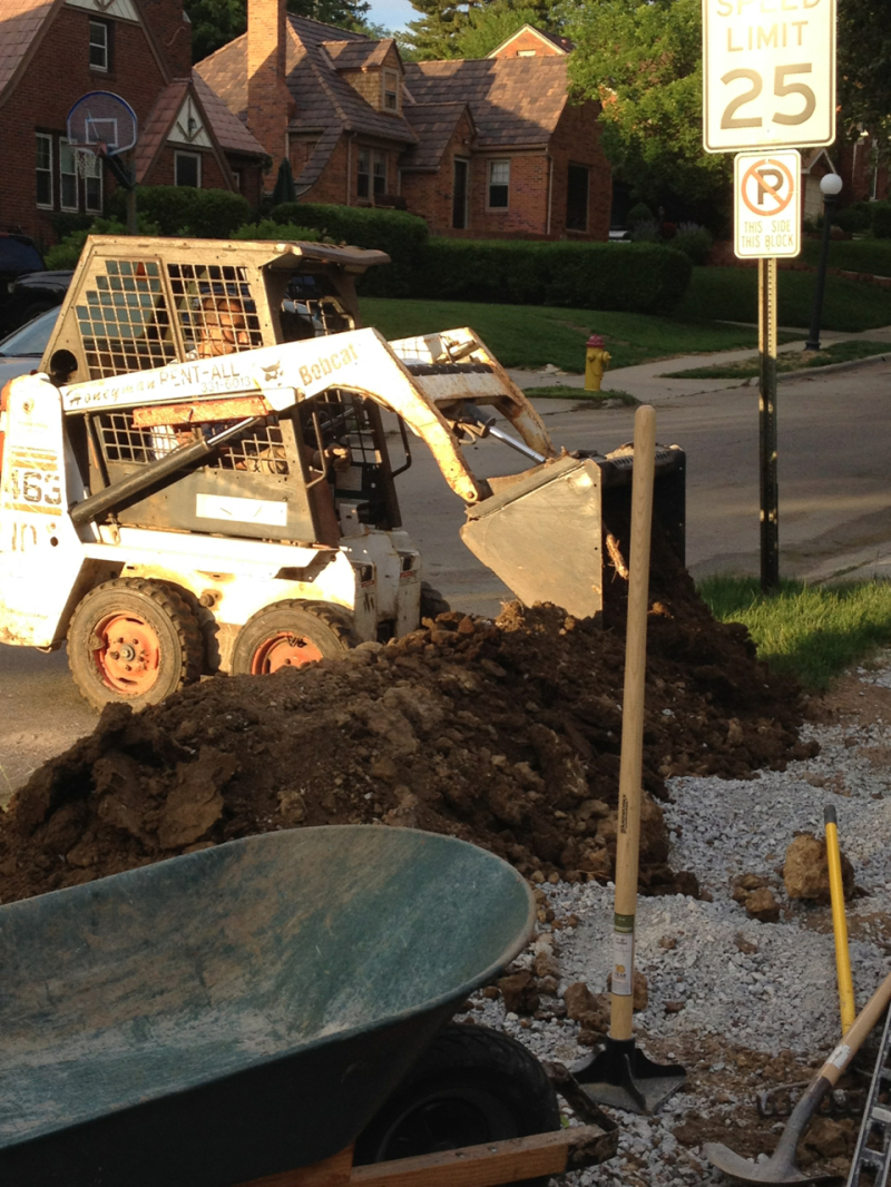 Theres nowhere to move dirt on old city streets