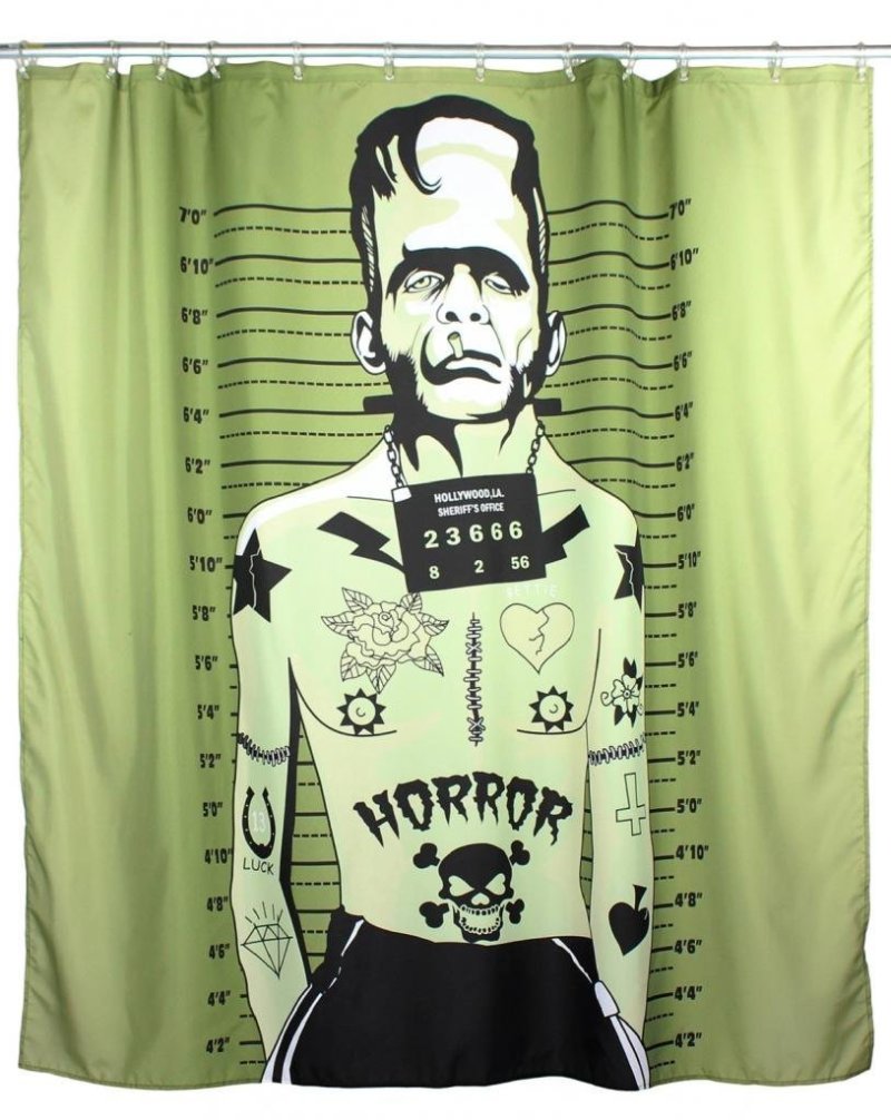 Too Fast Shower Curtain Tattooed Monster