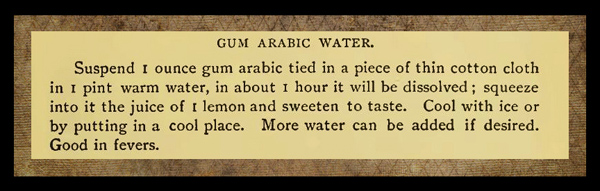 gum arabic water recipe