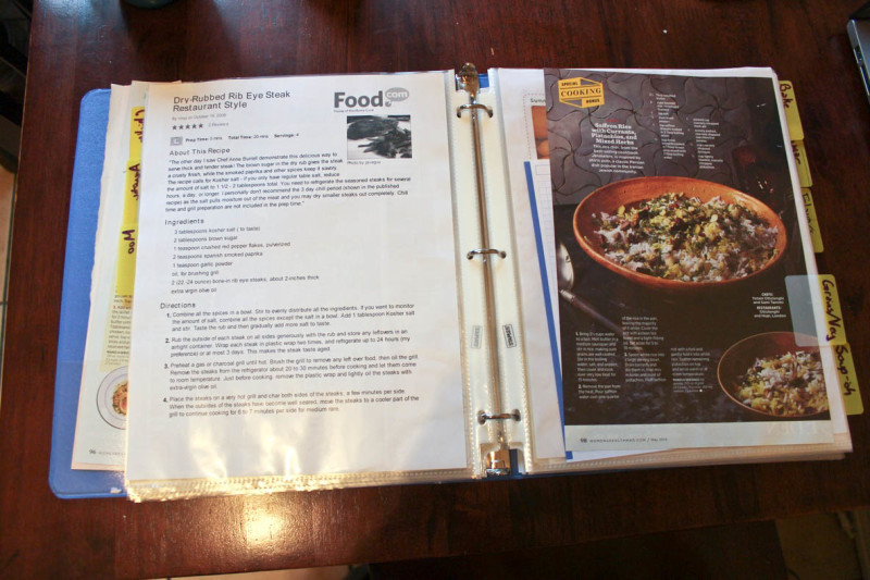 recipe binder