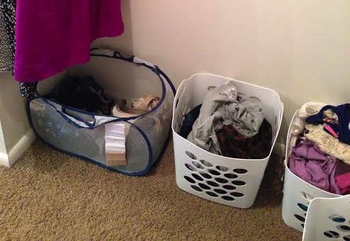 baskets for laundry piles