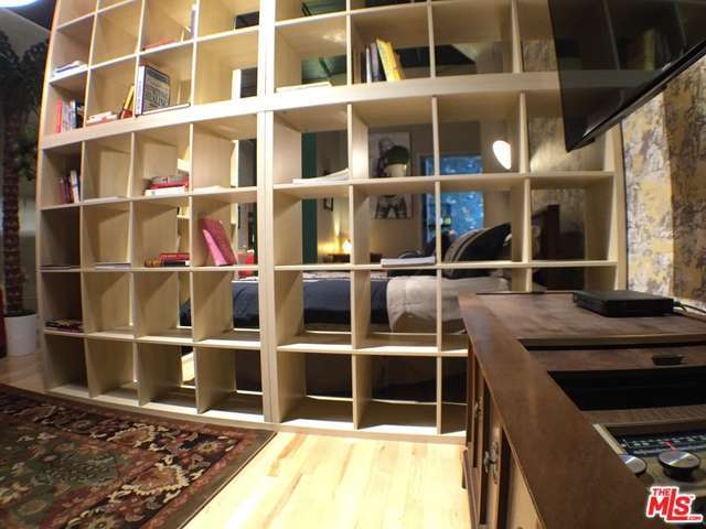 little tokyo loft bedroom bookshelf divider