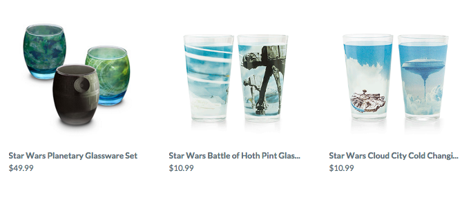 Star Wars Planetary Glasses