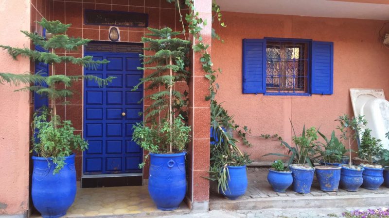 blue door and windows morocco