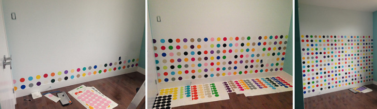 vinyl polka dot progress