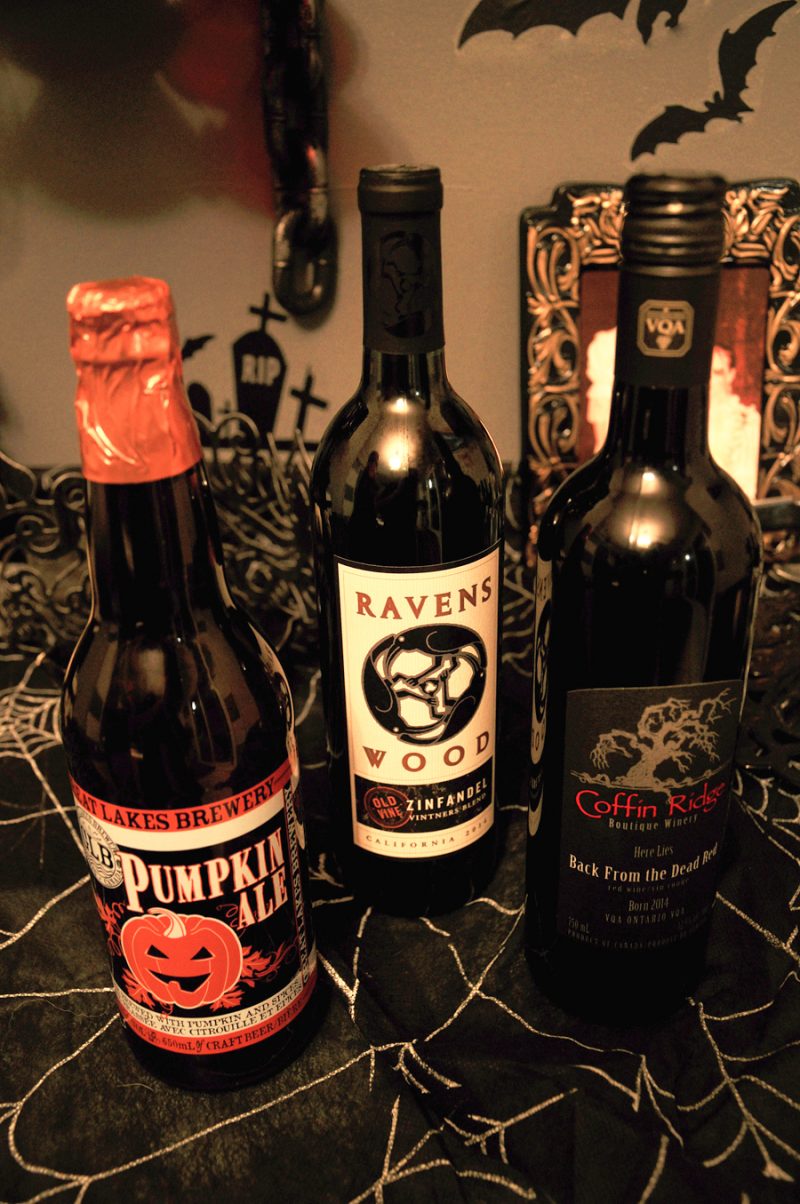 Wine and beer pairings for goth dinner