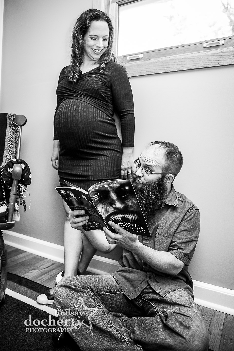 No place to hide at this horror-meets-geek maternity shoot guest starring Jason Voorhees