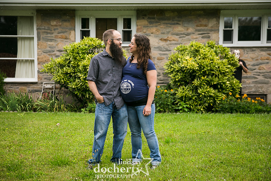 No place to hide at this horror geek maternity shoot guest starring Jason Voorhees