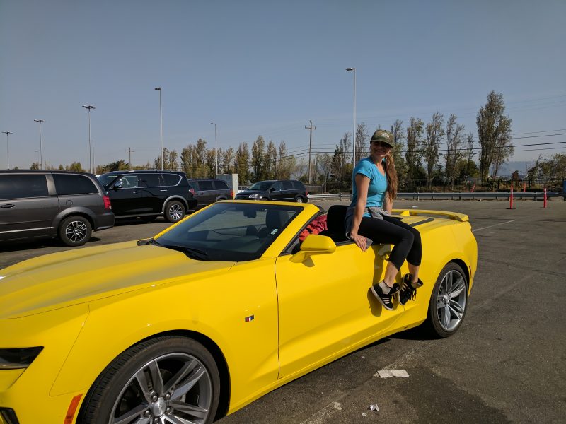 yellow convertible