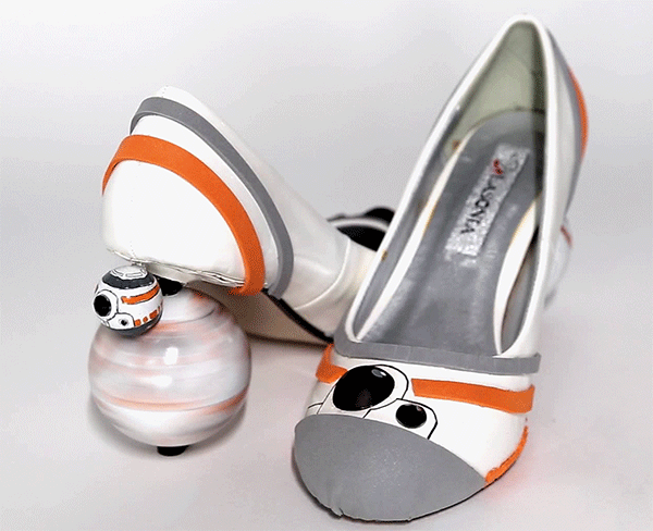 Spinning BB-8 heels tutorial
