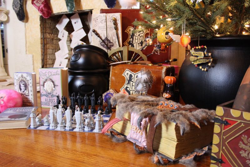 Don your handknit sweaters for this spectacular Christmas at Hogwarts decor