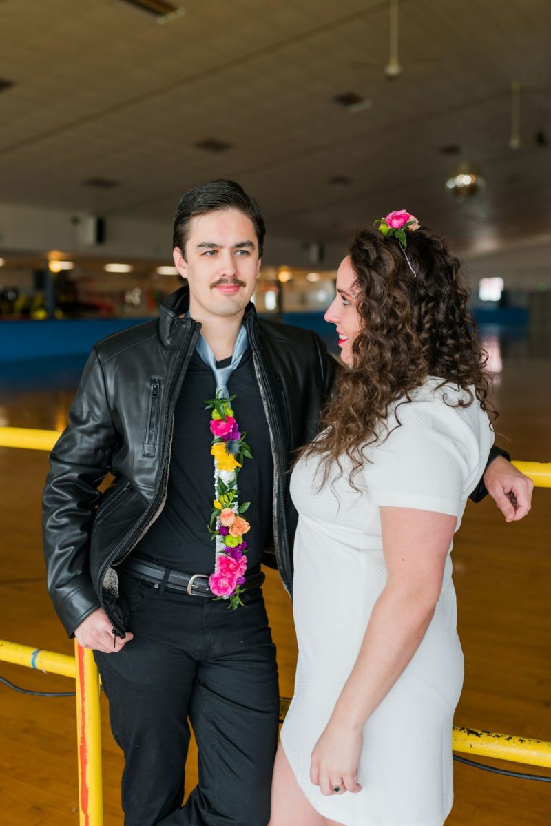 Throwback style for days with these retro roller skating party photos (with an engagement shoot!)