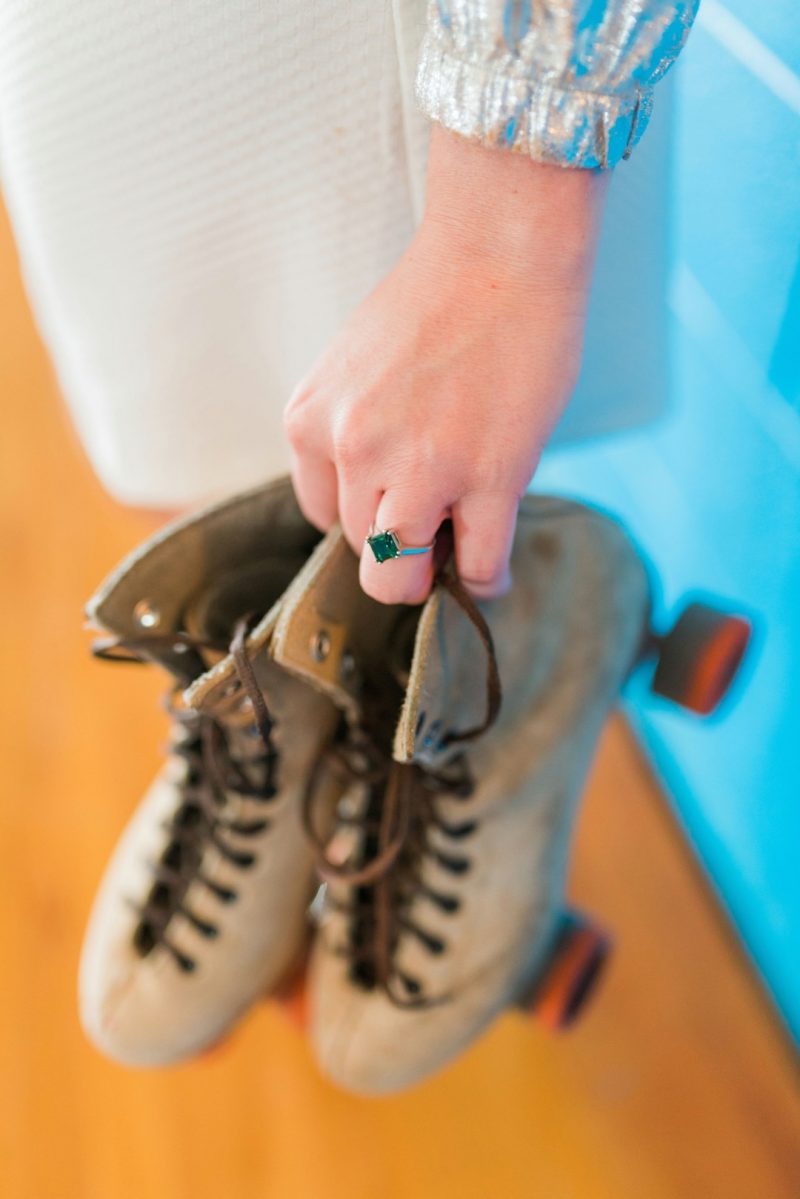 Throwback style for days with these retro roller skating party photos (with an engagement shoot!)