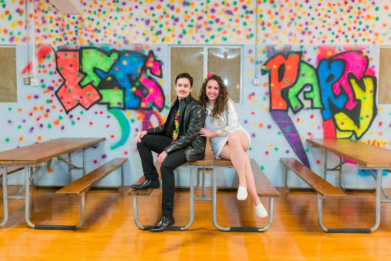 Throwback style for days with these retro roller skating party photos (with an engagement shoot!)