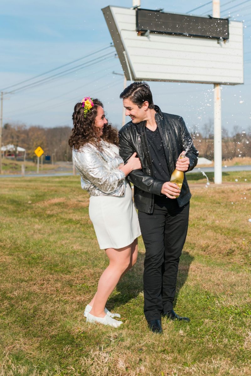 Throwback style for days with these retro roller skating party photos (with an engagement shoot!)